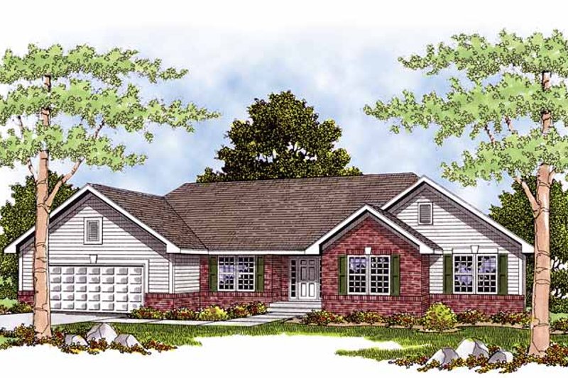 Home Plan - Ranch Exterior - Front Elevation Plan #70-1301