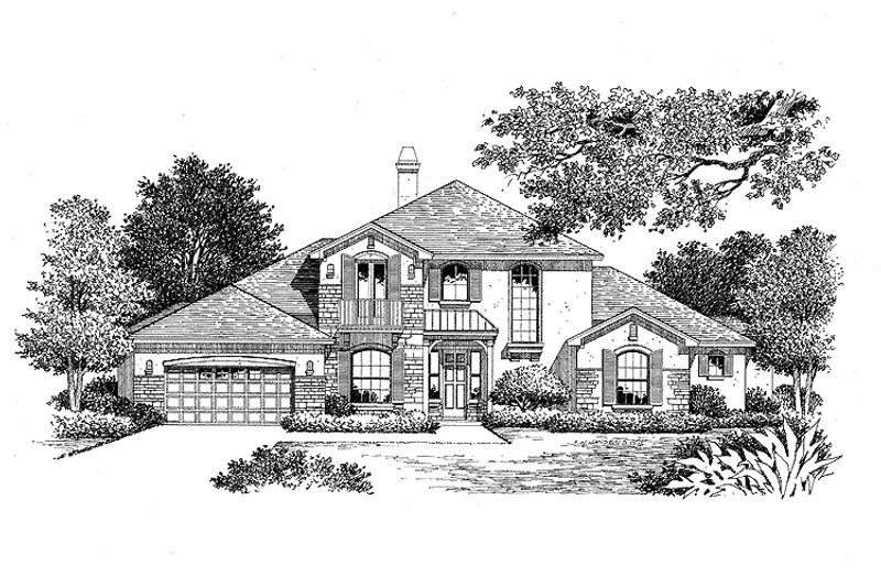 Architectural House Design - Country Exterior - Front Elevation Plan #999-58