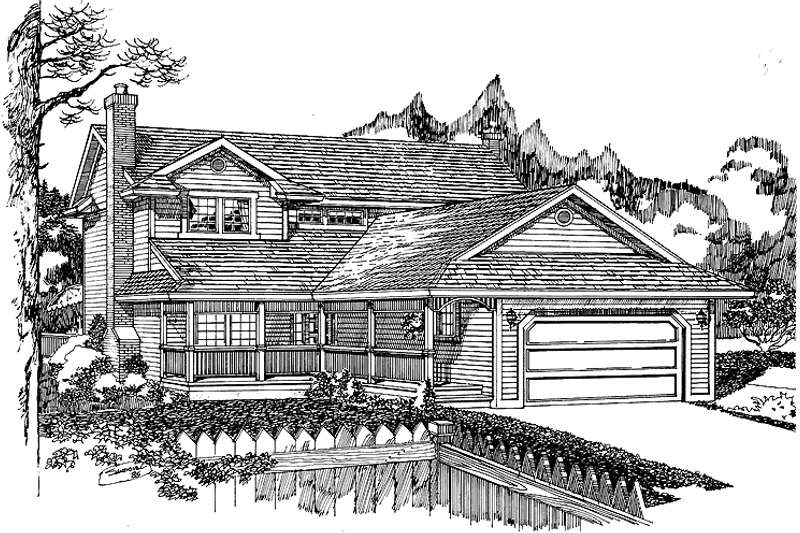 Dream House Plan - Country Exterior - Front Elevation Plan #47-967