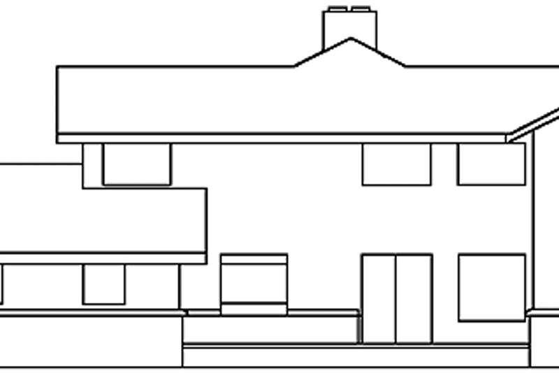 Home Plan - Exterior - Rear Elevation for Country House Plan #60-940 - 4 bed, 3.5 bath
