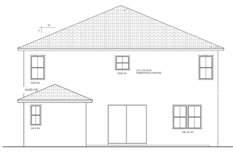 Dream House Plan - Exterior - Rear Elevation for Mediterranean House Plan #1058-66 - 5 bed, 3 bath