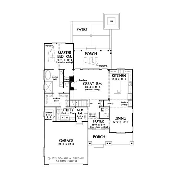 Farmhouse Floor Plan - Main Floor Plan #929-1115