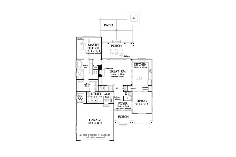 Dream House Plan - Floor Plan - Main Floor for Farmhouse House Plan #929-1115 - 3 bed, 2.5 bath