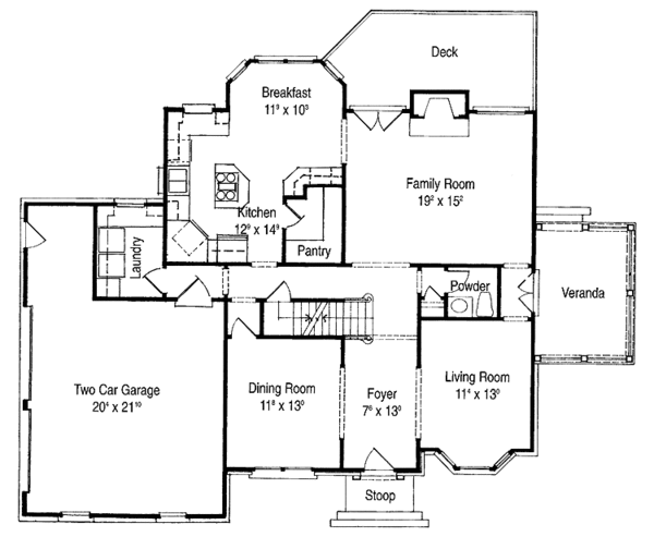 Architectural House Design - Contemporary Floor Plan - Main Floor Plan #429-249