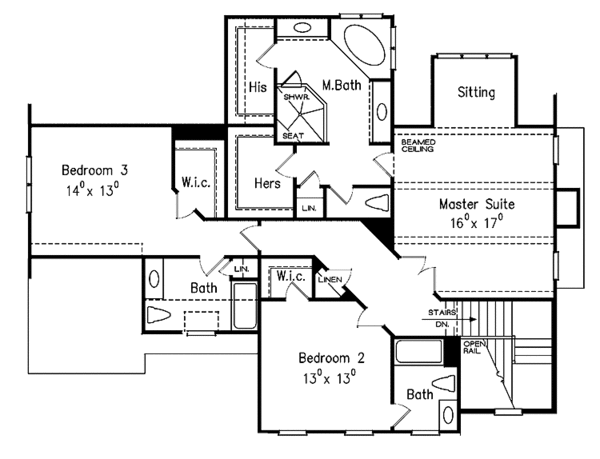 Home Plan - European Floor Plan - Upper Floor Plan #927-484