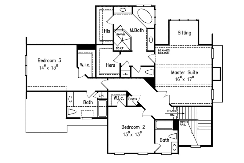 Home Plan - Floor Plan - Upper Floor for European House Plan #927-484 - 4 bed, 4 bath