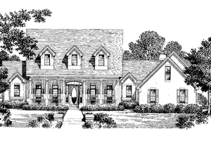 Dream House Plan - Country Exterior - Front Elevation Plan #999-1