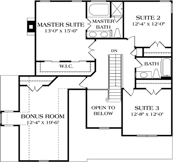 House Plan Design - Craftsman Floor Plan - Upper Floor Plan #453-498