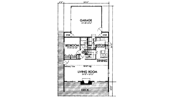 Dream House Plan - Prairie Floor Plan - Main Floor Plan #320-1208