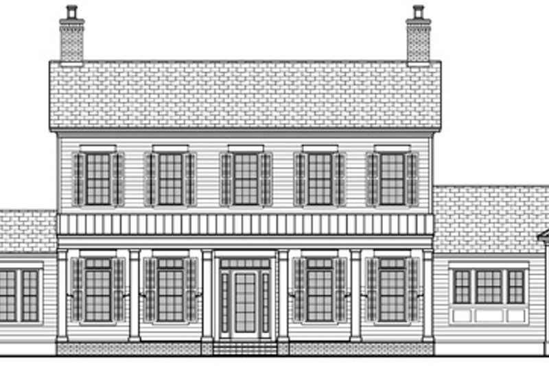 House Design - Exterior - Front Elevation 6 for Colonial House Plan #1058-9 - 5 bed, 3.5 bath
