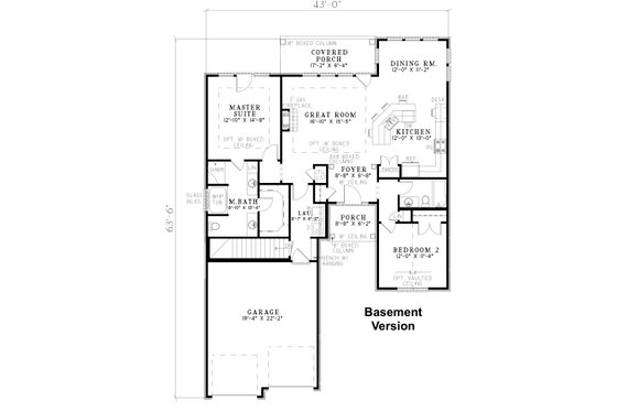 Floor Plan - Other Floor for Traditional House Plan #17-188 - 2 bed, 2 bath