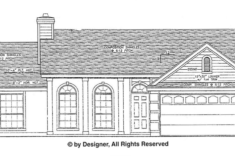 Dream House Plan - Exterior - Front Elevation 3 for Ranch House Plan #472-125 - 3 bed, 2 bath
