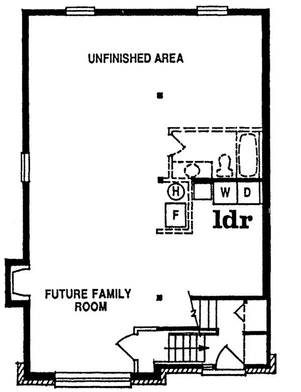 Architectural House Design - Contemporary Floor Plan - Lower Floor Plan #47-778