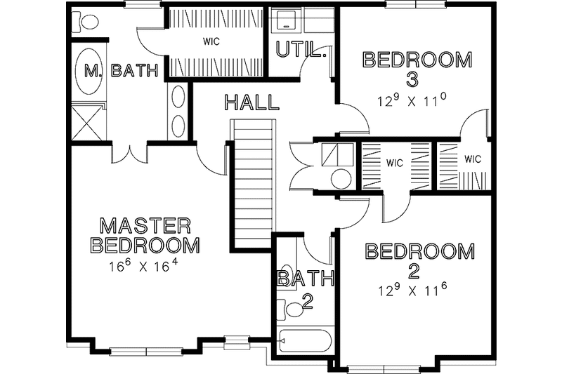 Home Plan - Floor Plan - Upper Floor for Country House Plan #472-411 - 3 bed, 2.5 bath