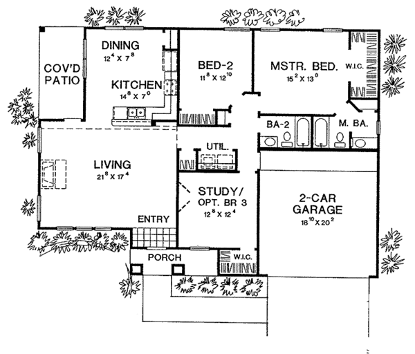 Architectural House Design - Craftsman Floor Plan - Main Floor Plan #472-277