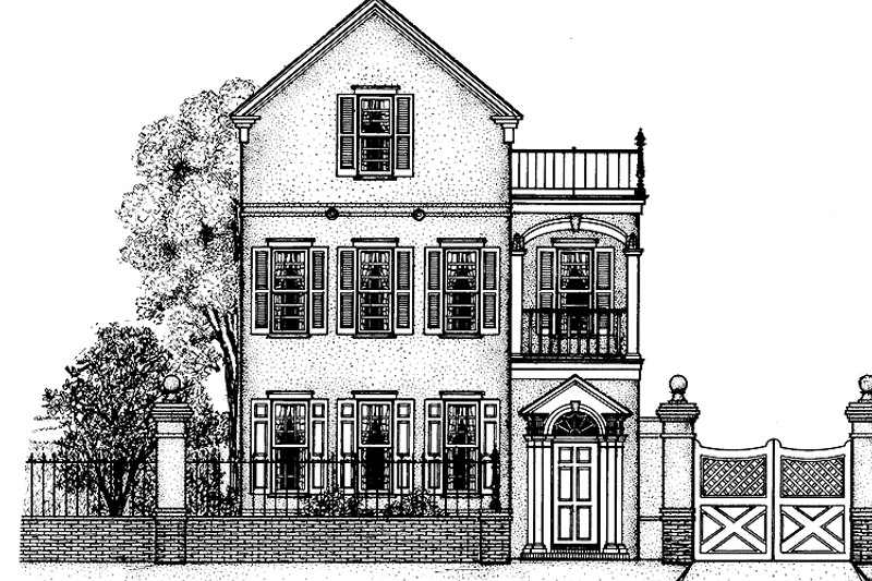 House Blueprint - Classical Exterior - Front Elevation Plan #1047-10