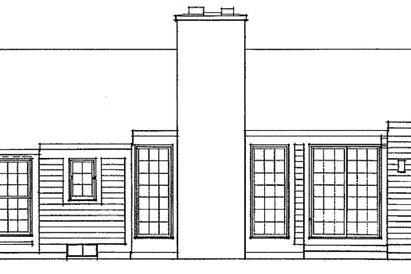 Home Plan - Exterior - Rear Elevation for Classical House Plan #72-878 - 3 bed, 2 bath