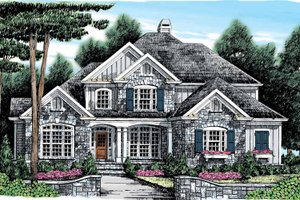 Exterior - Front Elevation 3 for Country House Plan #927-890 - 5 bed, 4 bath