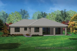 Exterior - Rear Elevation for Contemporary House Plan #930-451 - 3 bed, 2 bath