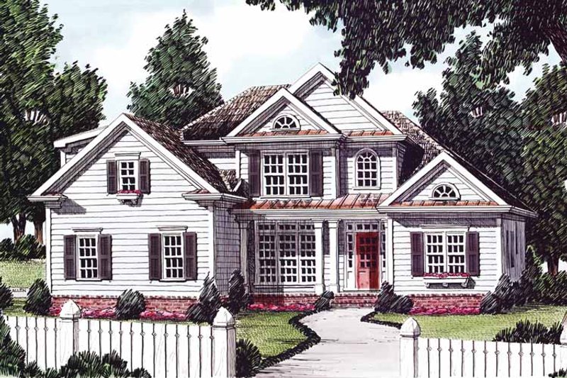 Dream House Plan - Exterior - Front Elevation 5 for Colonial House Plan #927-606 - 3 bed, 2.5 bath