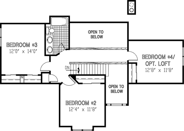 House Plan Design - European Floor Plan - Upper Floor Plan #953-68