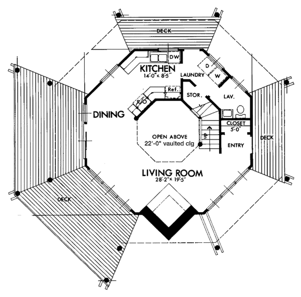 House Plan Design - Contemporary Floor Plan - Main Floor Plan #320-1508