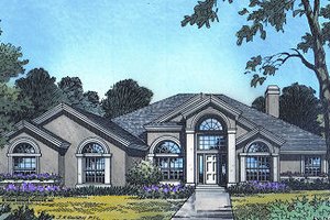 European Exterior - Front Elevation Plan #417-350