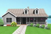 Country Style House Plan - 2 Beds 2 Baths 1493 Sq/Ft Plan #75-116 
