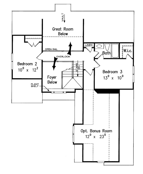 Home Plan - Traditional Floor Plan - Upper Floor Plan #927-207