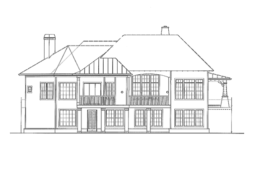 Exterior - Rear Elevation 2 for Craftsman House Plan #54-304 - 3 bed, 2 bath