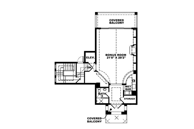 Home Plan - Floor Plan - Other Floor for Mediterranean House Plan #1017-98 - 4 bed, 5 bath