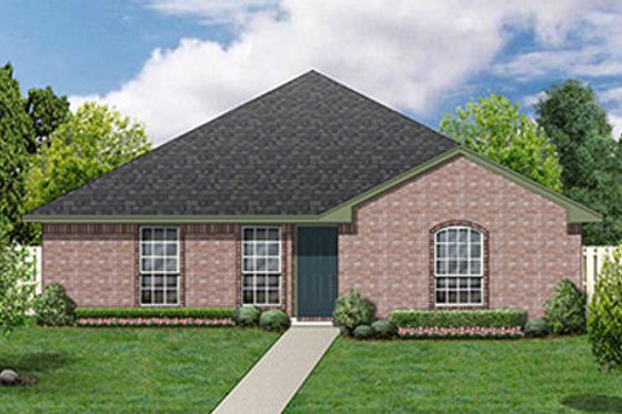 Exterior - Front Elevation for Traditional House Plan #84-298 - 3 bed, 2 bath