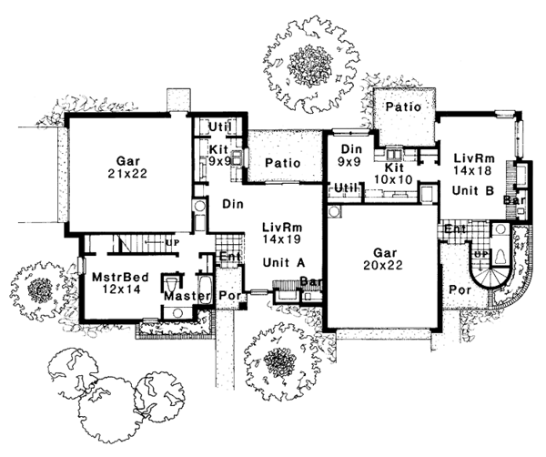 Architectural House Design - Contemporary Floor Plan - Main Floor Plan #310-1141