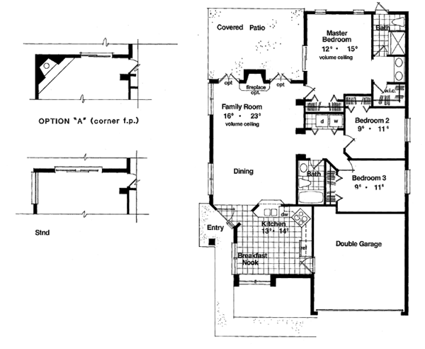 House Design - Mediterranean Floor Plan - Main Floor Plan #417-461