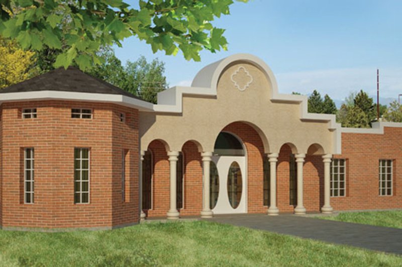 Dream House Plan - Exterior - Front Elevation 4 for Adobe / Southwestern House Plan #1061-24 - 3 bed, 2 bath