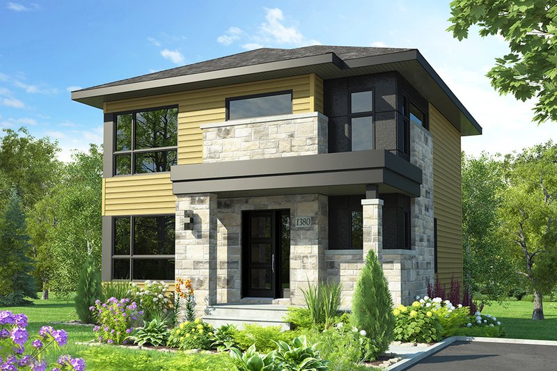 Dream House Plan - Modern Exterior - Front Elevation Plan #23-2705