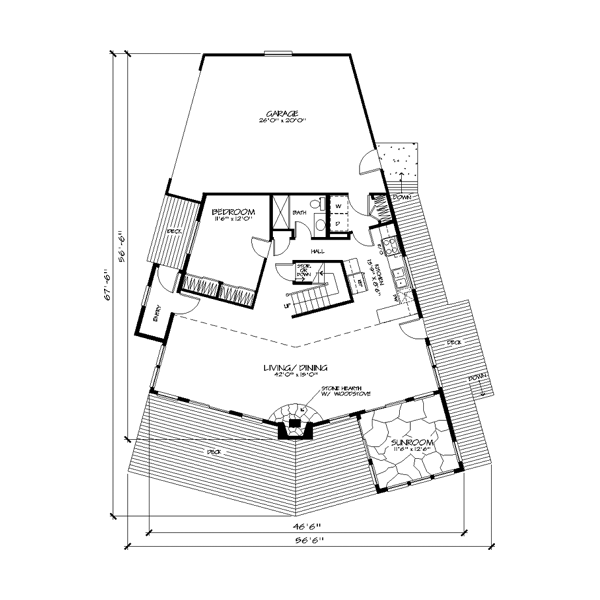 Contemporary Floor Plan - Main Floor Plan #320-142