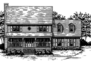 Country Exterior - Front Elevation Plan #30-273
