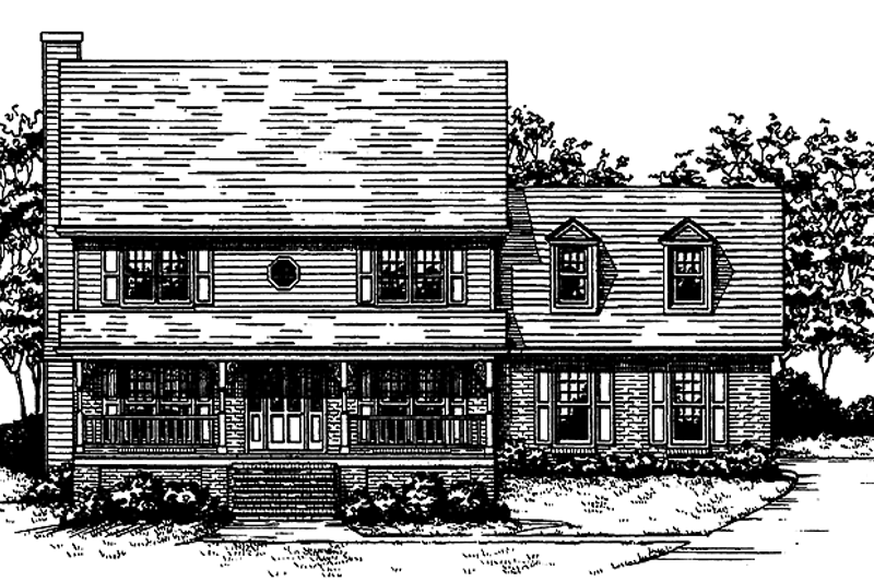 Home Plan - Country Exterior - Front Elevation Plan #30-273