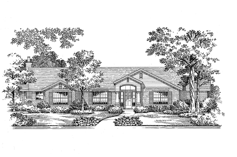 Architectural House Design - Country Exterior - Front Elevation Plan #999-4