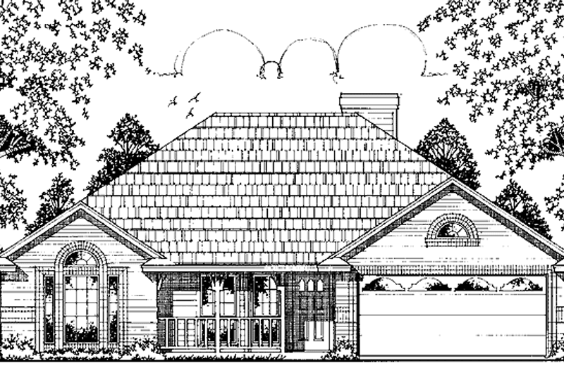 Dream House Plan - Country Exterior - Front Elevation Plan #42-418
