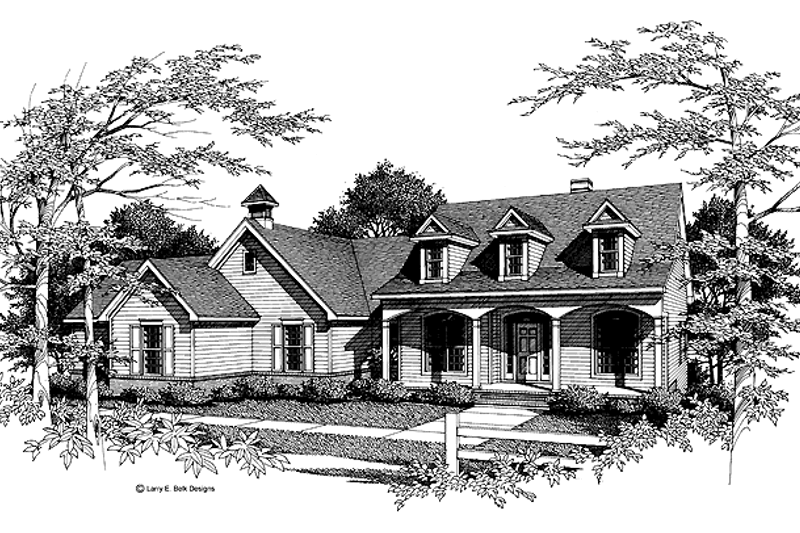 Architectural House Design - Country Exterior - Front Elevation Plan #952-108