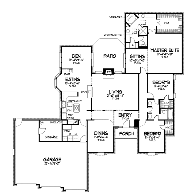 Dream House Plan - European Floor Plan - Main Floor Plan #320-968
