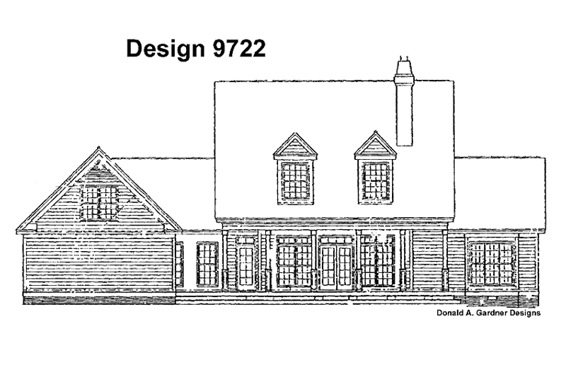 Architectural House Design - Exterior - Rear Elevation for Country House Plan #929-164 - 4 bed, 3.5 bath