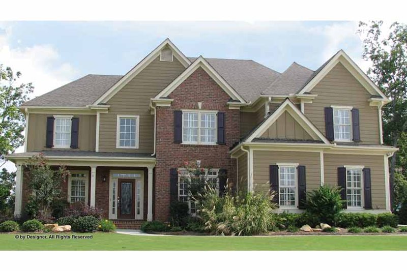 House Blueprint - Exterior - Front Elevation 3 for Traditional House Plan #54-353 - 5 bed, 4 bath
