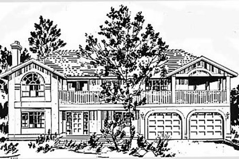 House Blueprint - European Exterior - Front Elevation Plan #18-139