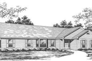 Ranch Exterior - Front Elevation Plan #30-181