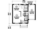 European Style House Plan - 3 Beds 1 Baths 1952 Sq/Ft Plan #25-4848 
