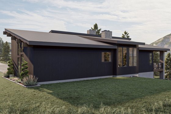Exterior - Other Elevation 3 for Modern House Plan #455-292 - 1 bed, 1.5 bath