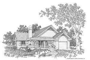 Country Exterior - Front Elevation Plan #929-386